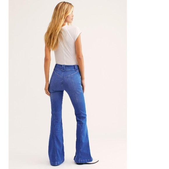 🎁 FREE People Layla Flared Leg Jeans - Picture 6 of 15